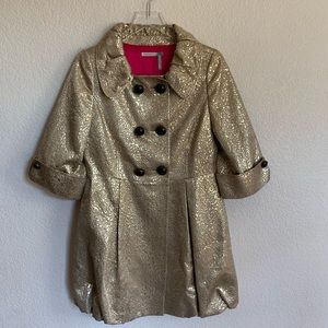 Gold Brocade coat, Classiques Entier, Sz Medium